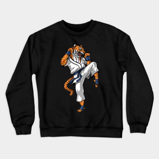 Tiger Karate Crewneck Sweatshirt by underheaven